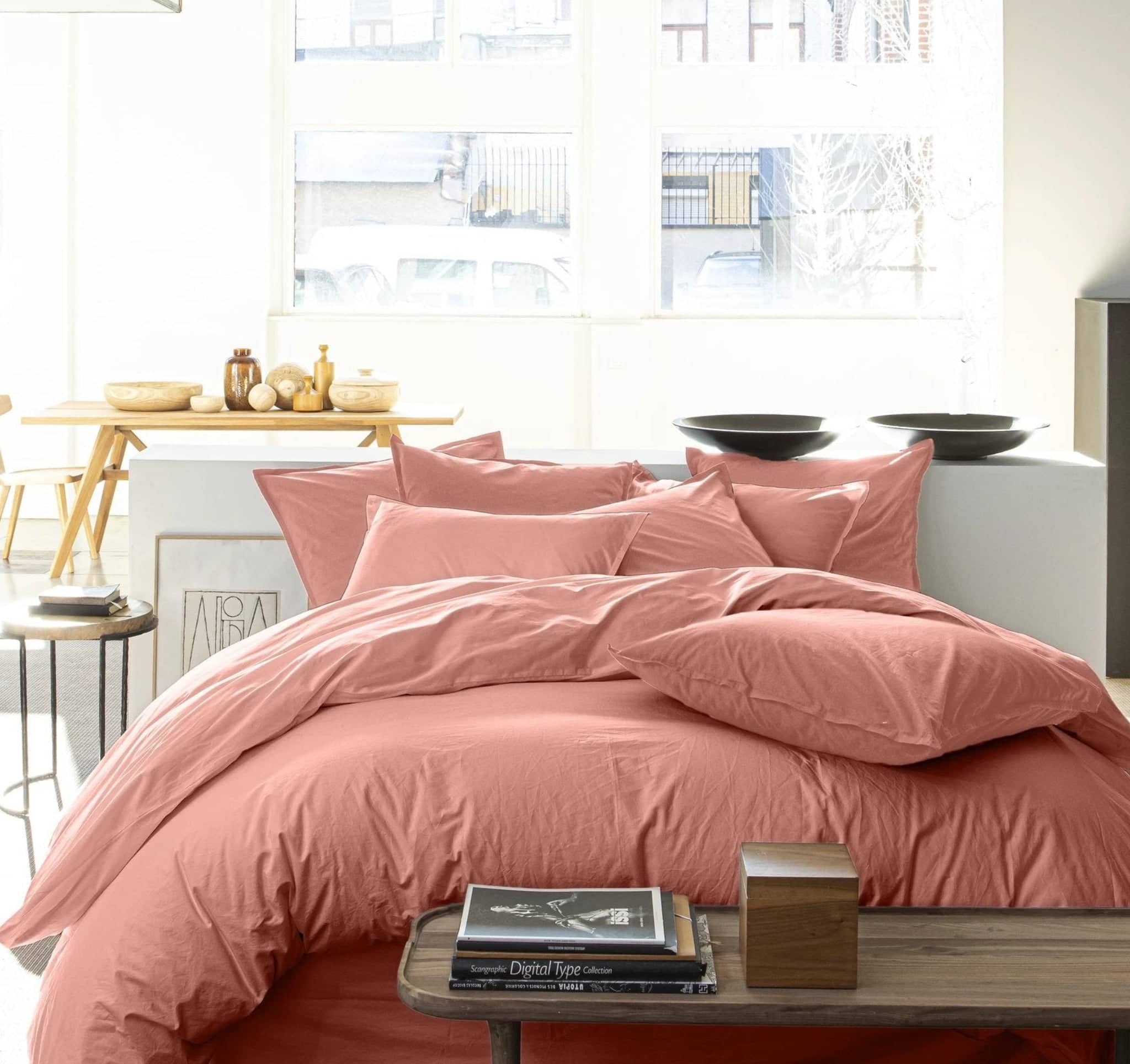 Taie d'oreiller Percale de Coton Casa Plume