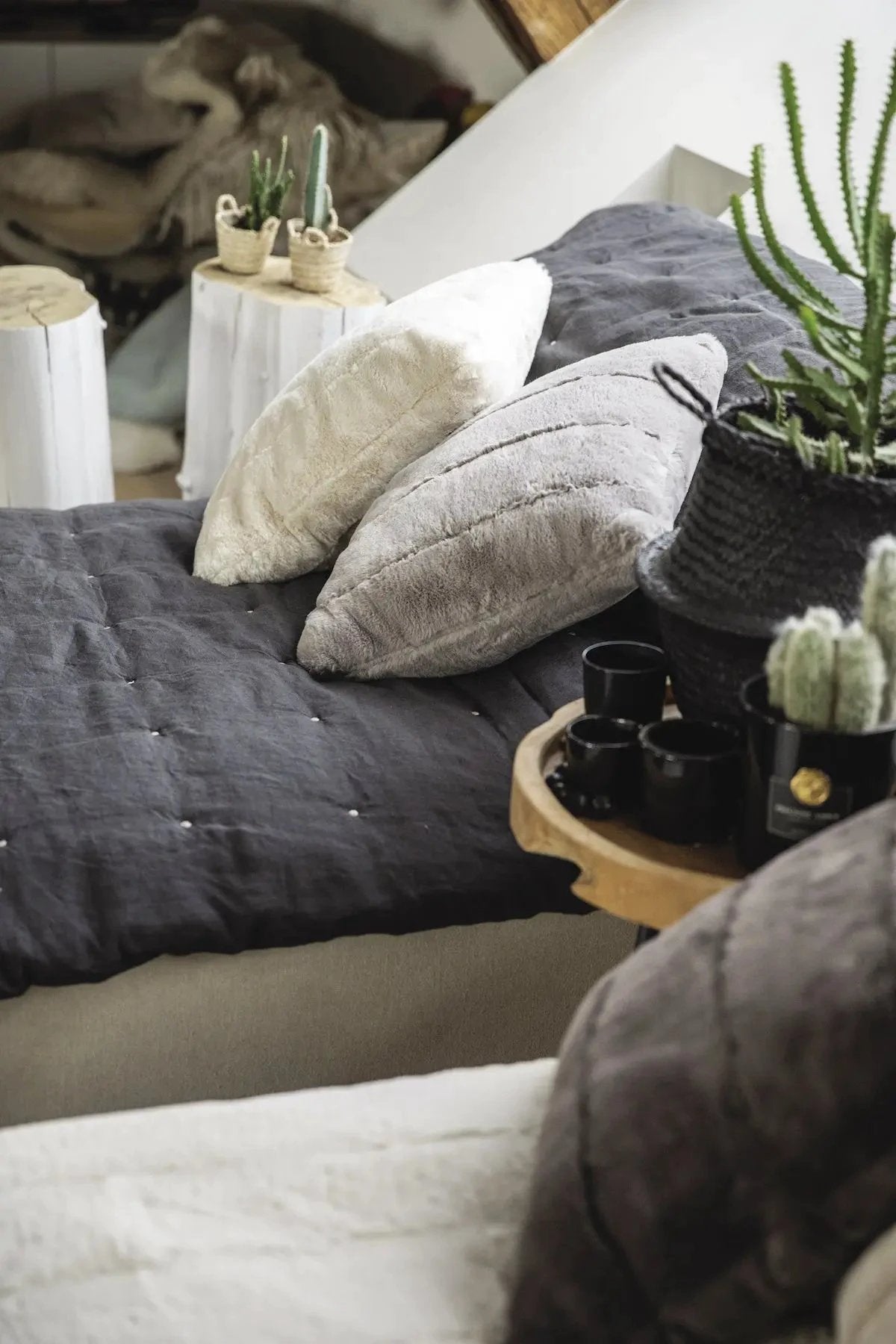 Chemin de lit stonewashed Zeff by Vivaraise