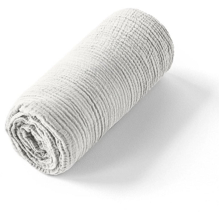Drap housse 100% gaze de coton lavé blanc pur by Baton Rouge