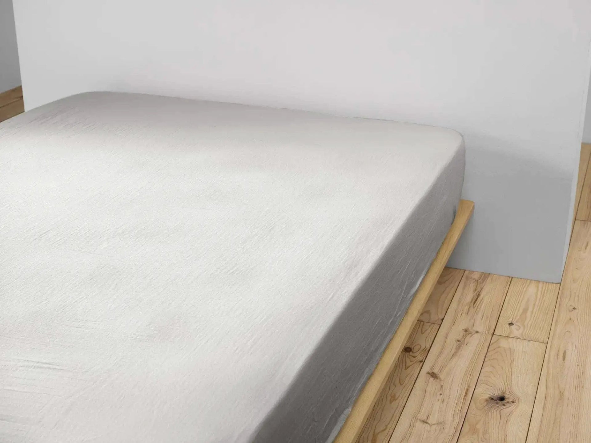 Drap housse Gaze de coton unie GAÏA Nuage by L'effet papillon
