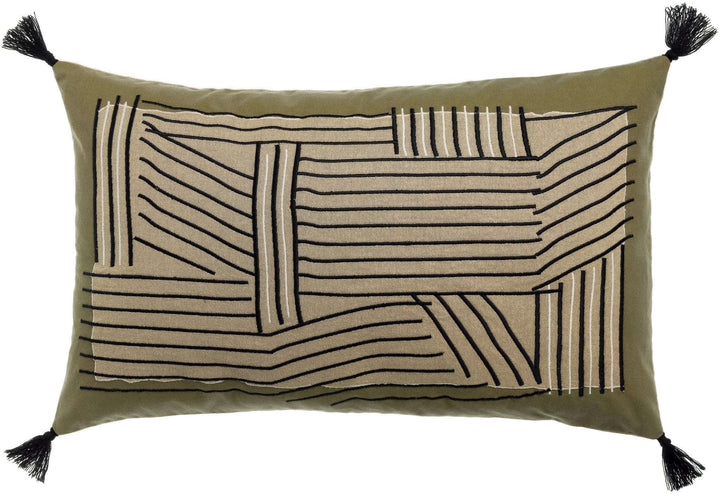 Coussin brodé Kori cèdre by Vivaraise