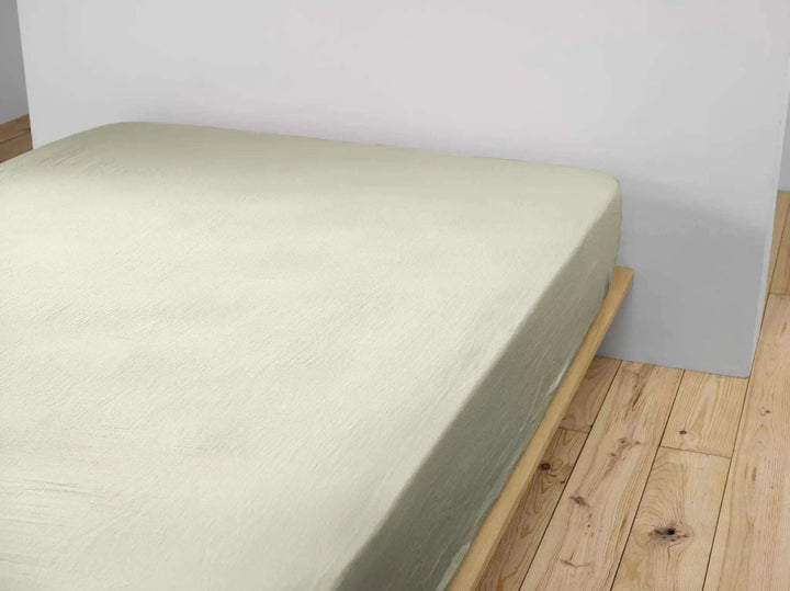 Drap housse Gaze de coton unie GAÏA Vert d'eau by L'effet papillon