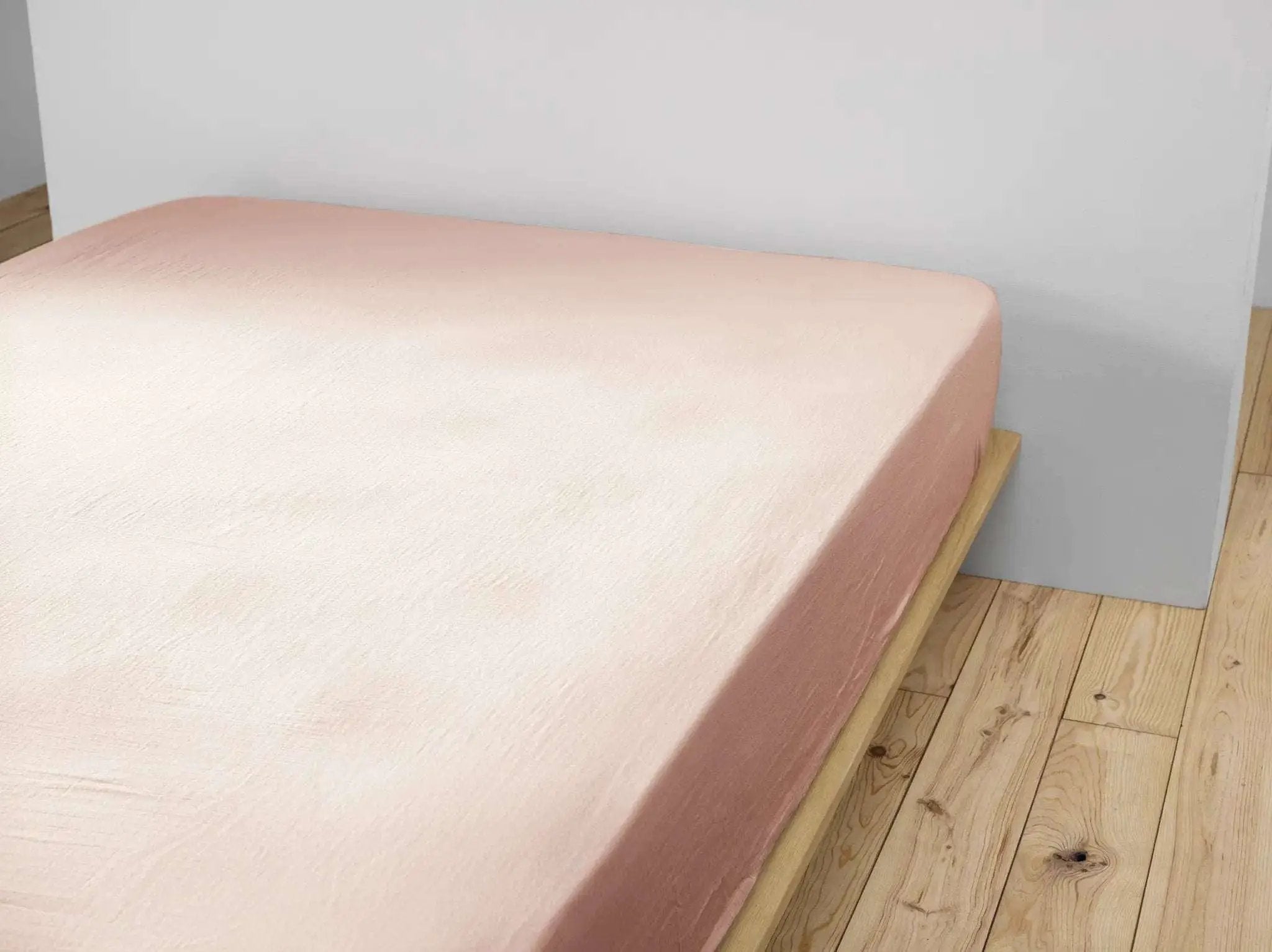 Drap housse Gaze de coton unie GAÏA Guimauve by L'effet papillon