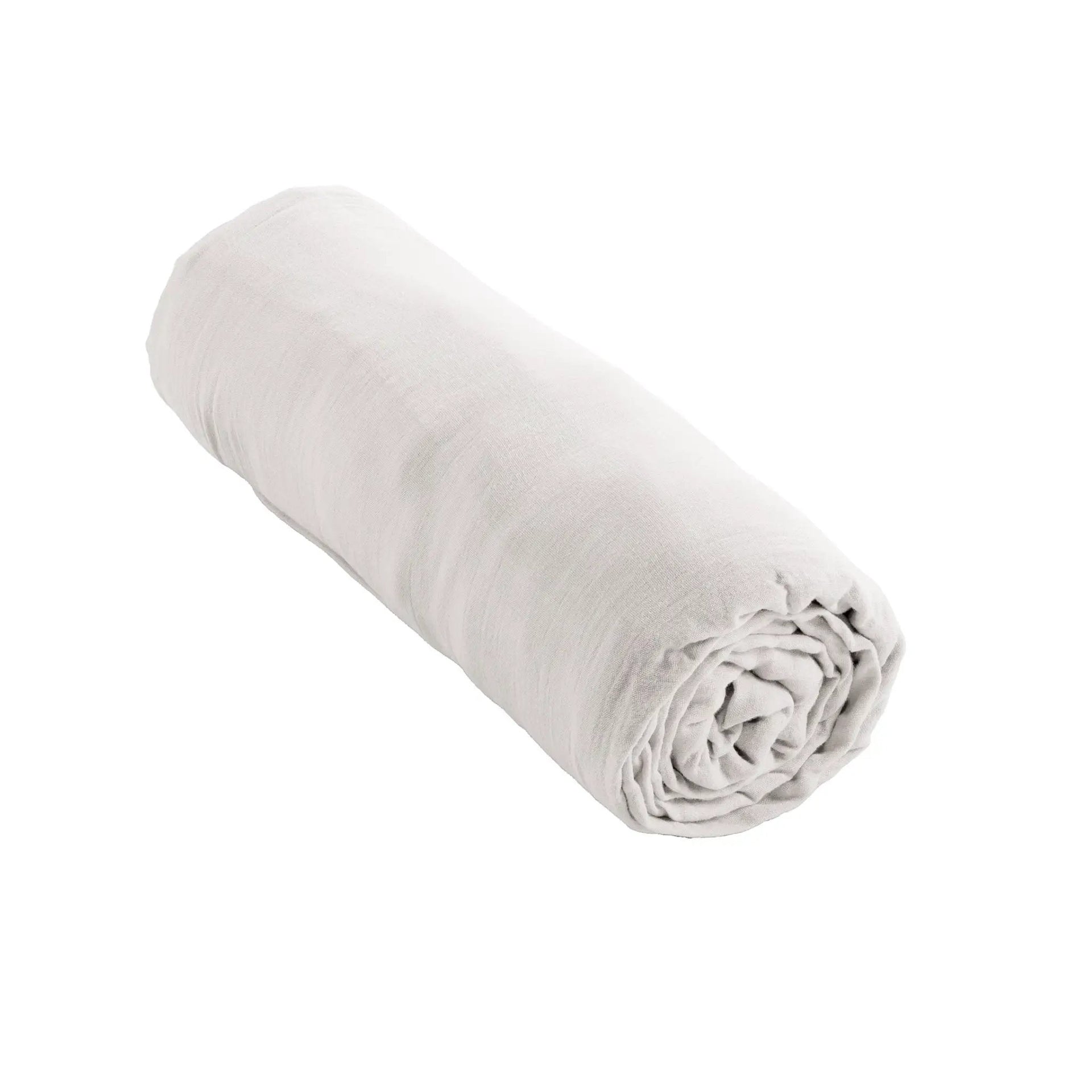 Drap housse 140 x 190 cm Gaze de coton unie GAÏA Chantilly by L'effet papillon