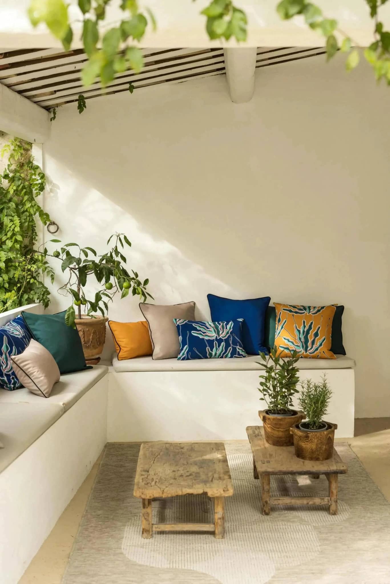 Coussin uni Alga outdoor by Vivaraise
