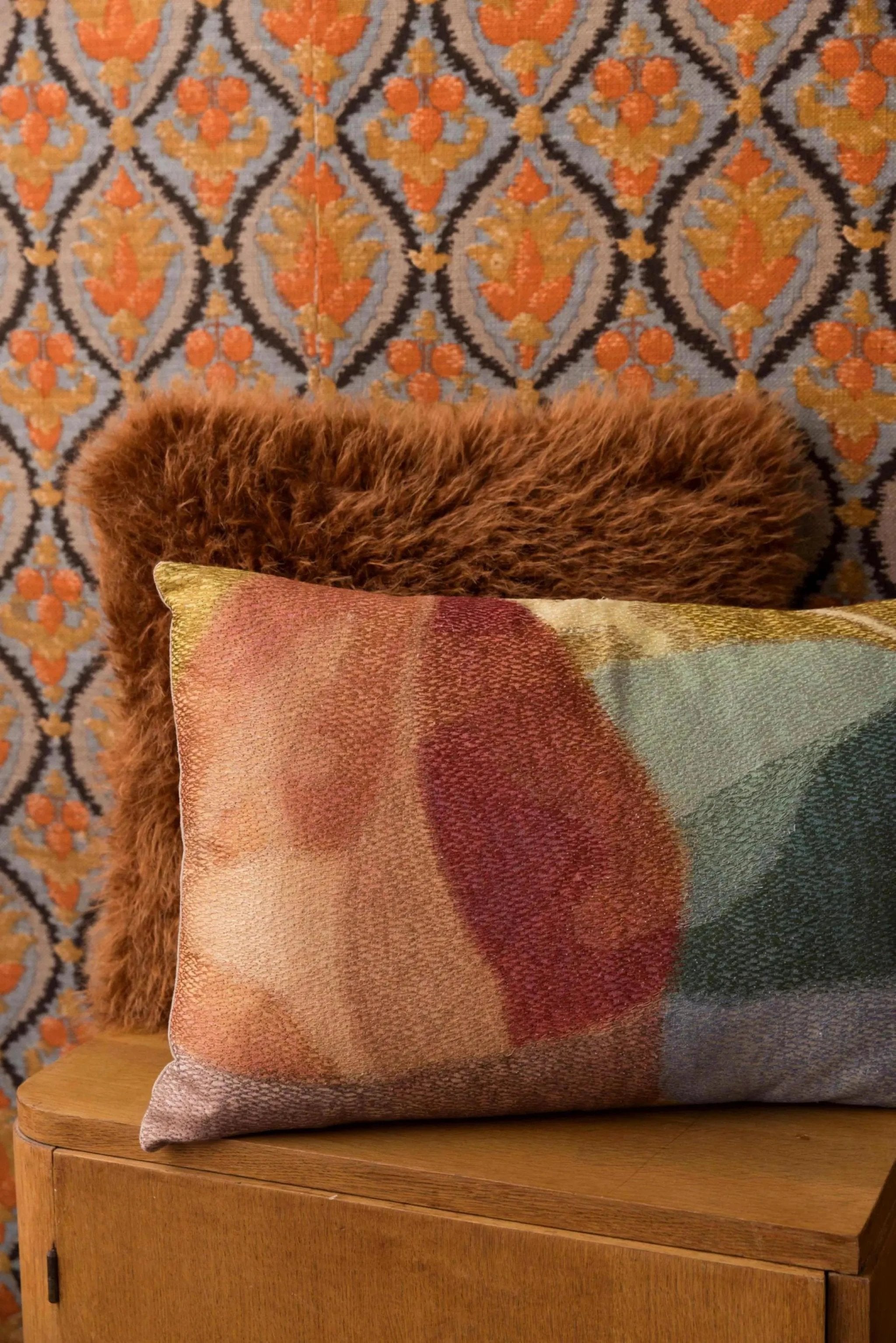 Coussin brodé Nevio Multico by Vivaraise