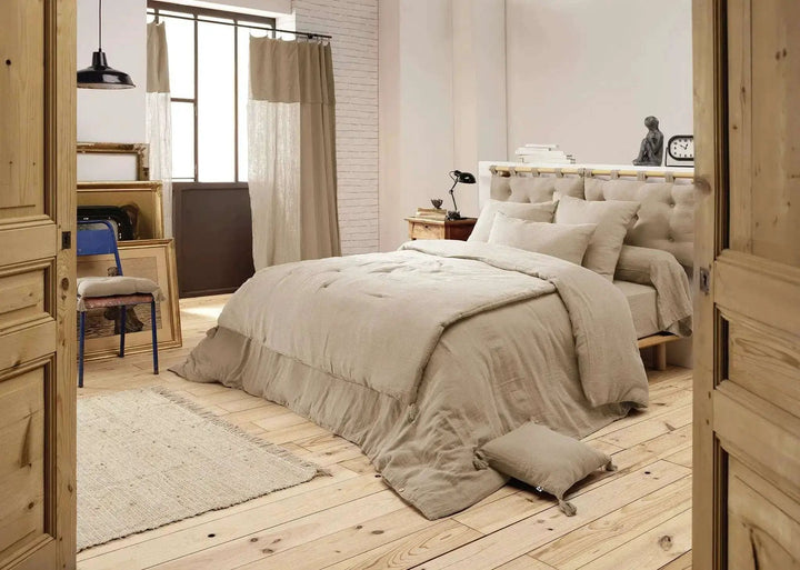Housse de couette Gaze de coton unie GAÏA Ficelle by L'effet papillon