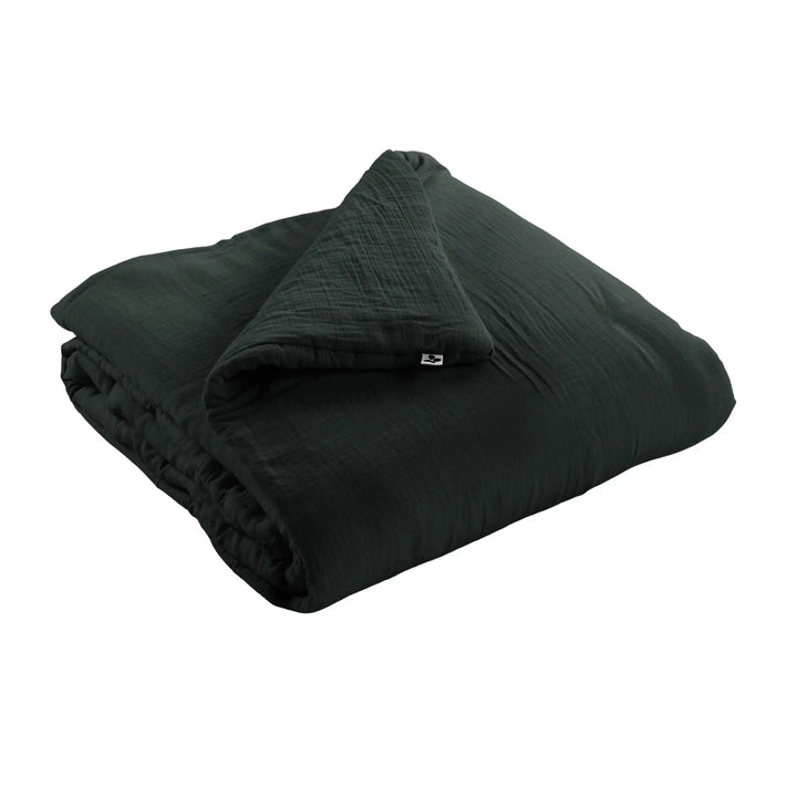 Edredon 150 x 150 cm Gaze de coton unie GAÏA Sapin by L'effet papillon