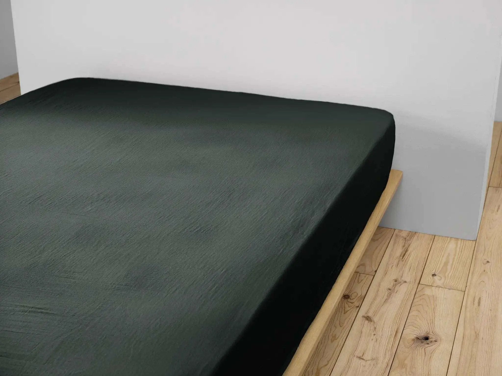 Drap housse Gaze de coton unie GAÏA Sapin by L'effet papillon