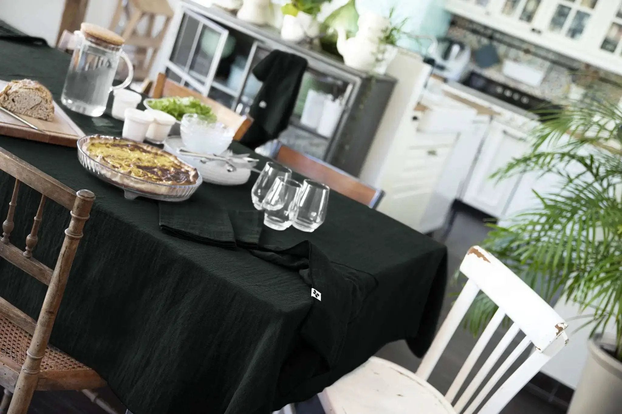 Nappe Gaze de coton unie GAÏA Sapin by L'effet papillon