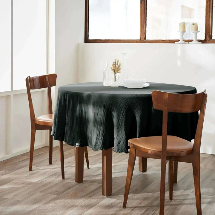 Nappe Gaze de coton unie GAÏA Sapin by L'effet papillon