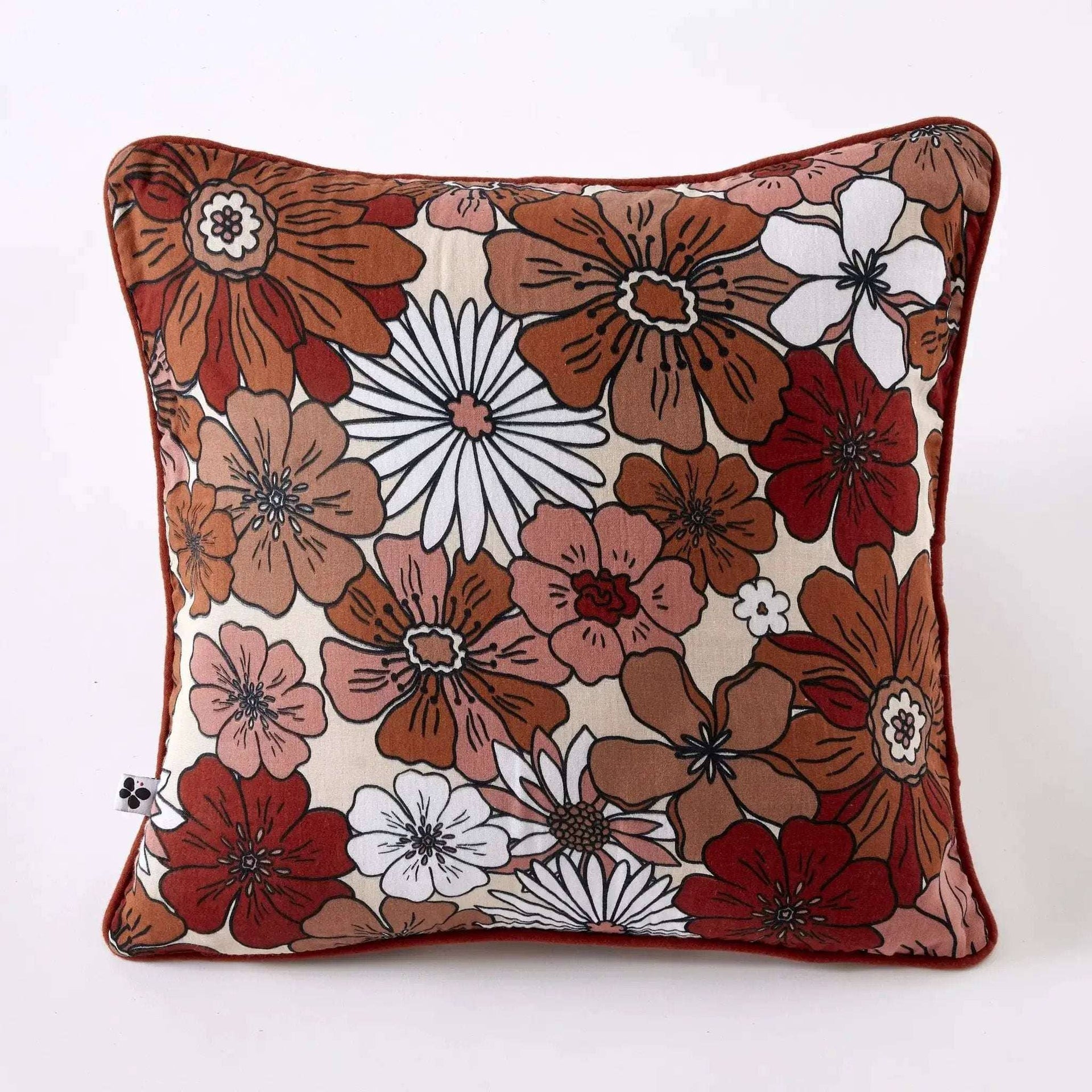 Coussin déhoussable avec passepoil 40 x 60 cm Gaze de coton imprimée ANNA by L'effet papillon