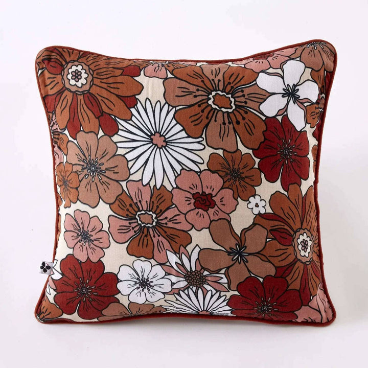 Coussin déhoussable avec passepoil 40 x 60 cm Gaze de coton imprimée ANNA by L'effet papillon