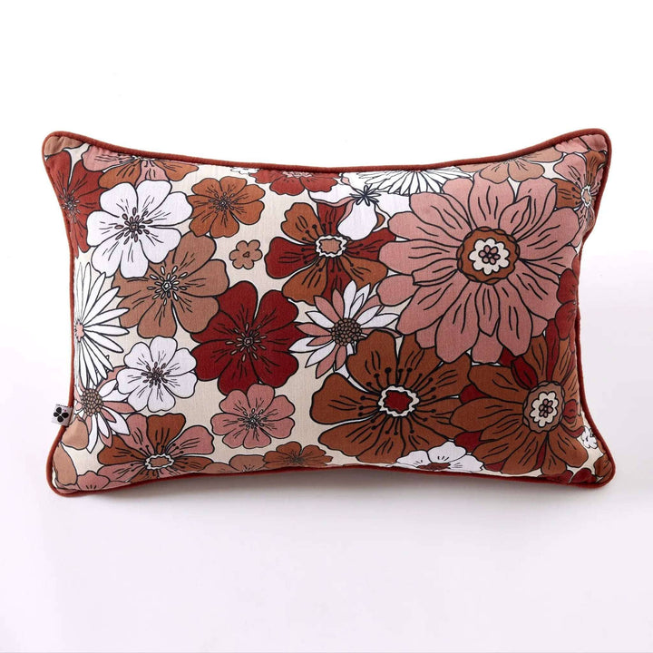 Coussin déhoussable avec passepoil 40 x 60 cm Gaze de coton imprimée ANNA by L'effet papillon