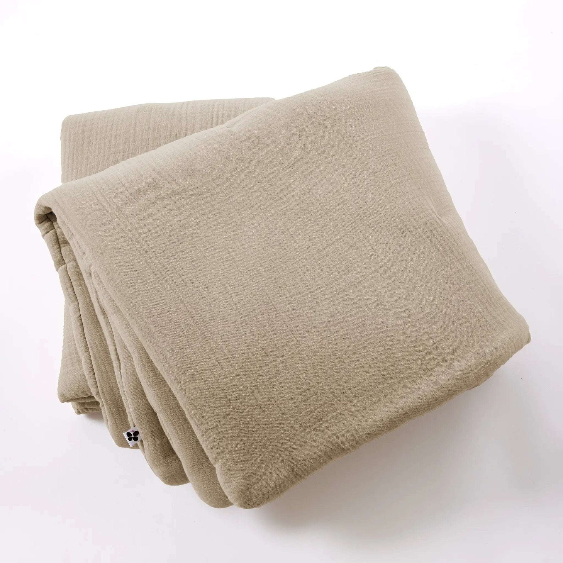 Bout de lit 90 x 220 cm Gaze de coton unie INA Ficelle by L'effet papillon