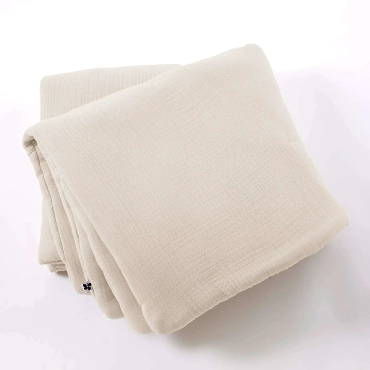 Bout de lit 90 x 220 cm Gaze de coton unie INA Pampa by L'effet papillon