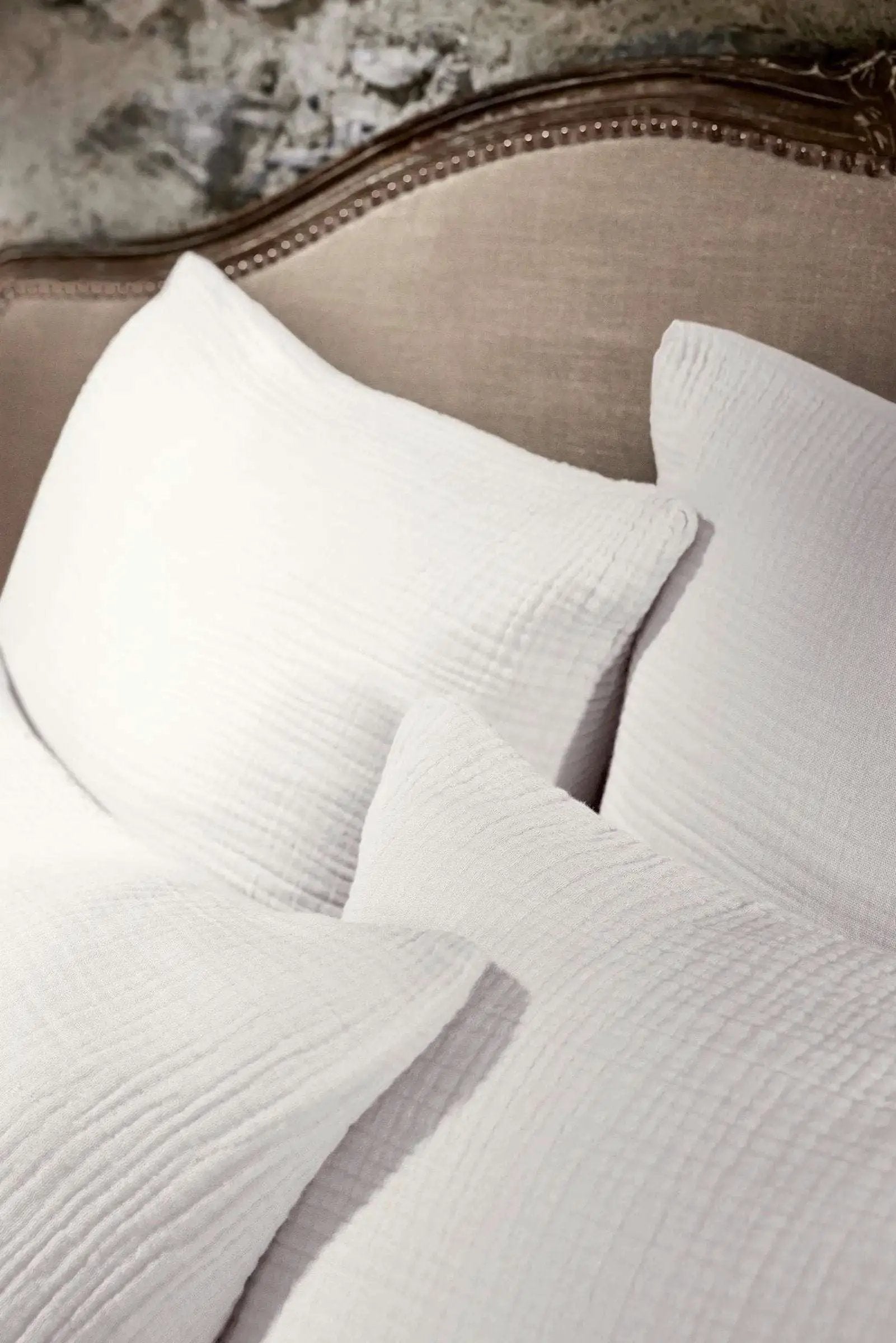 Taie d'oreille Quadruple Gaze de coton unie INA Chantilly by L'effet papillon