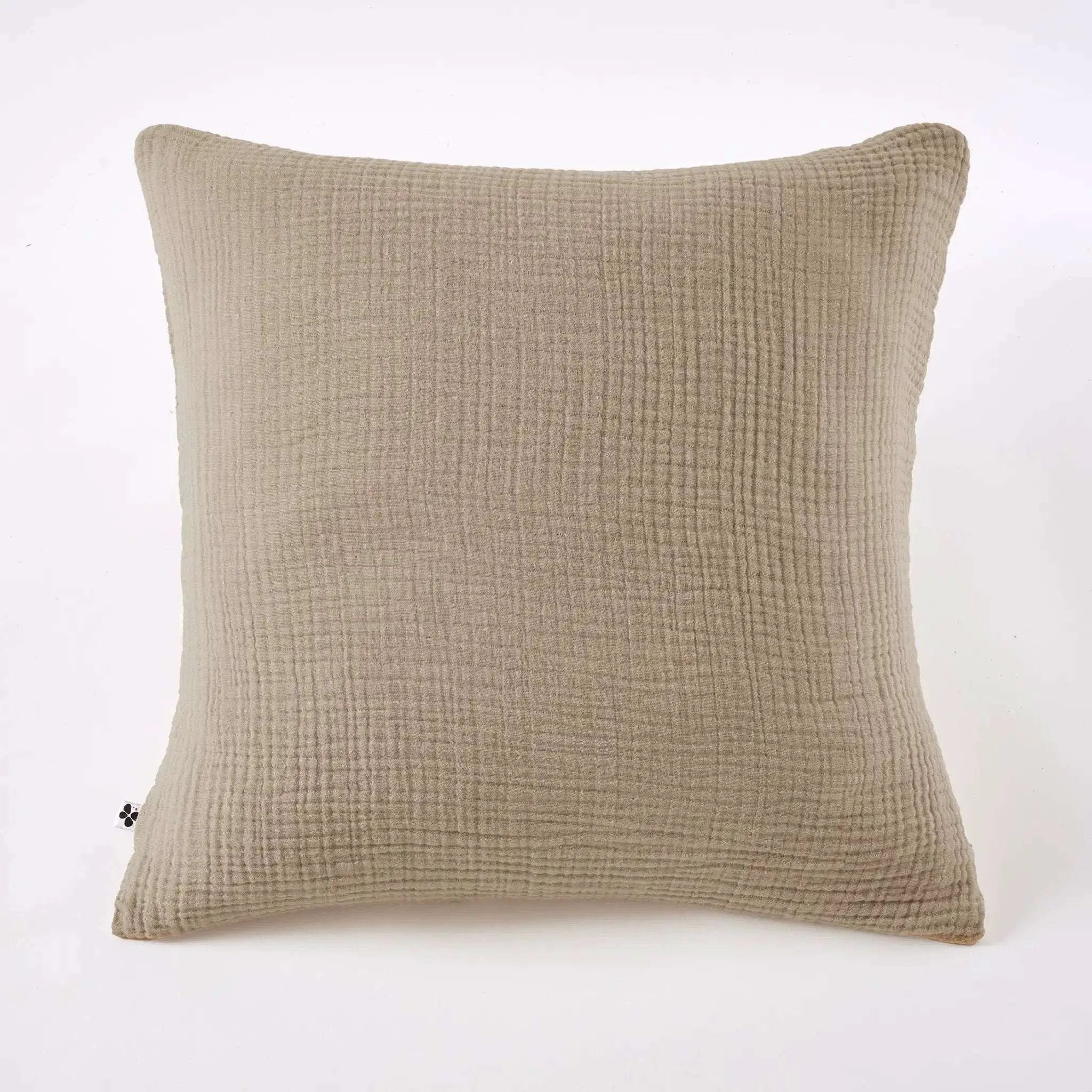 Taie d'oreiller Quadruple Gaze de coton unie INA Ficelle by L'effet papillon
