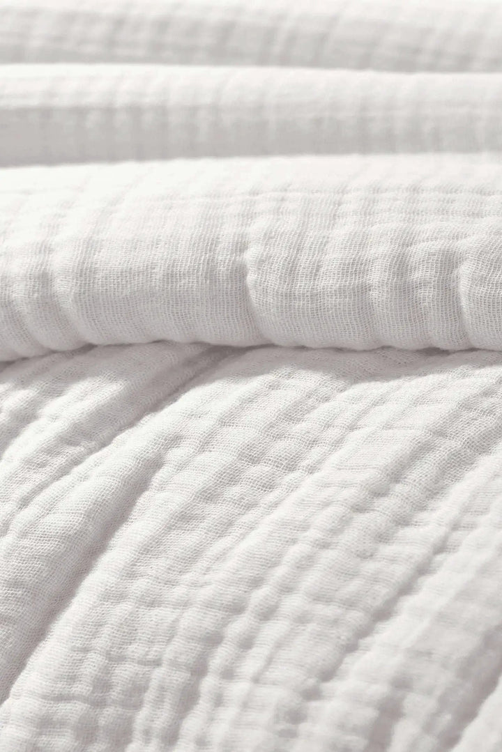 Housse de couette Quadruple Gaze de coton unie INA Chantilly by L'effet papillon