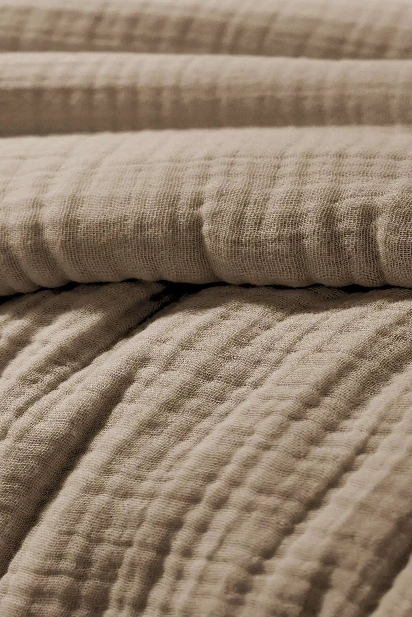 Housse de couette Gaze de coton unie INA Ficelle by L'effet papillon