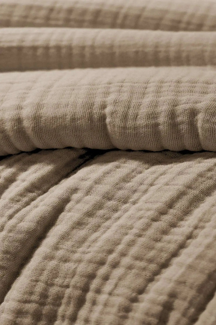 Housse de couette Gaze de coton unie INA Ficelle by L'effet papillon