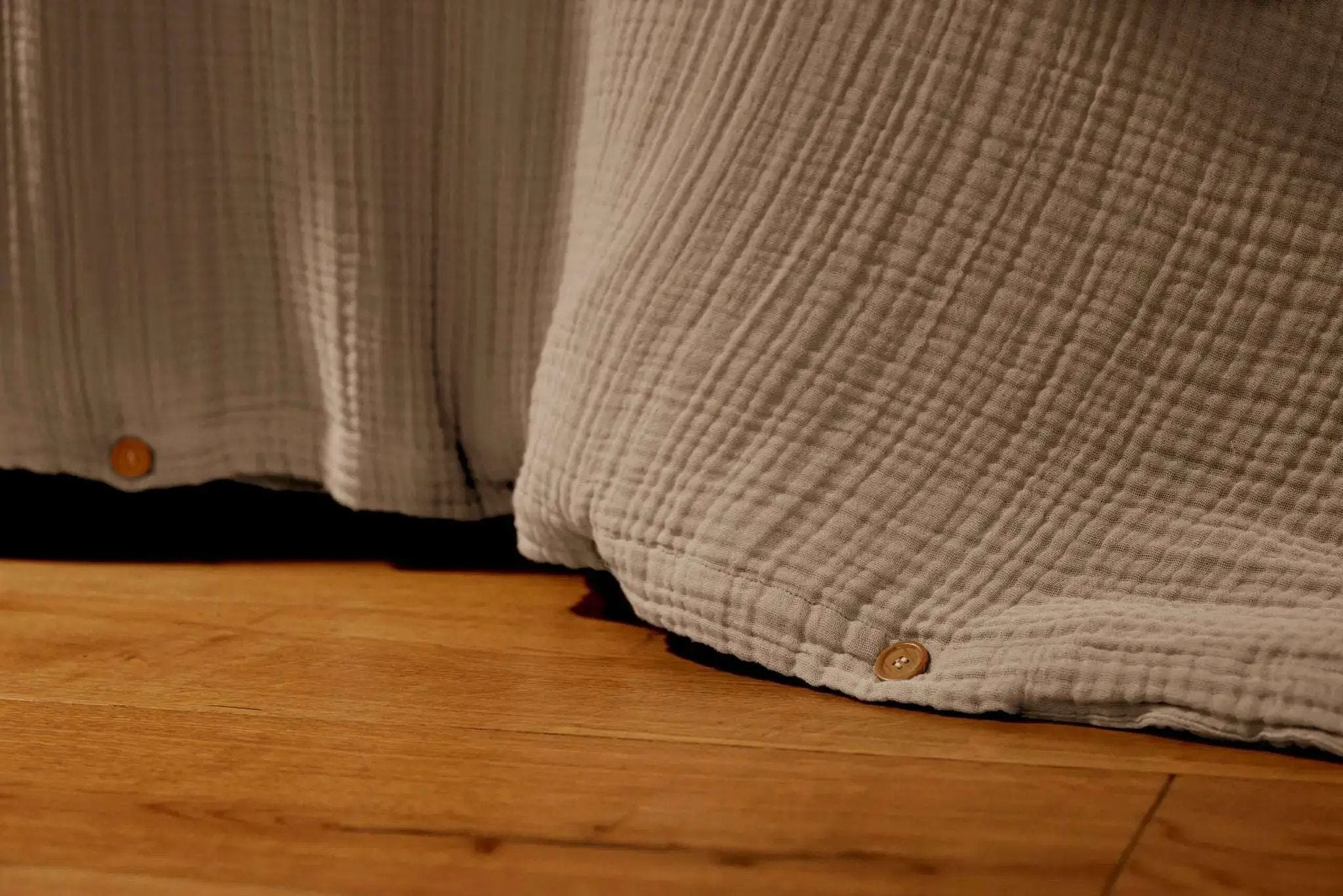 Housse de couette Gaze de coton unie INA Ficelle by L'effet papillon