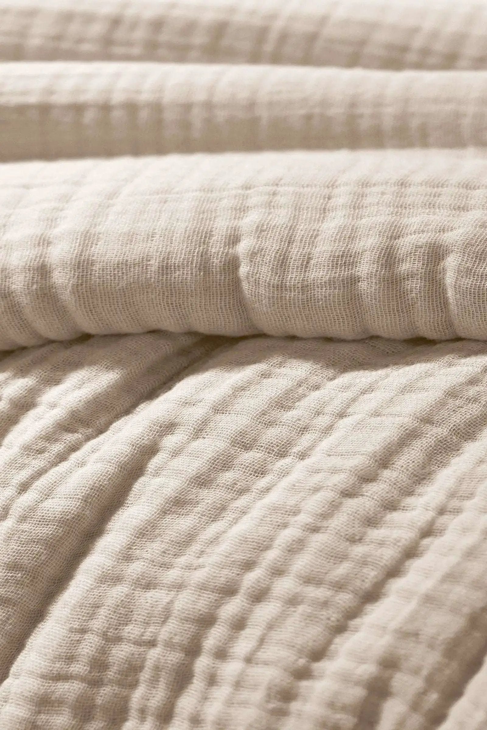 Housse de couette Quadruple Gaze de coton unie INA Pampa by L'effet papillon