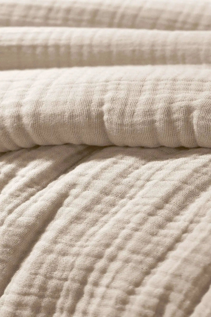 Housse de couette Quadruple Gaze de coton unie INA Pampa by L'effet papillon