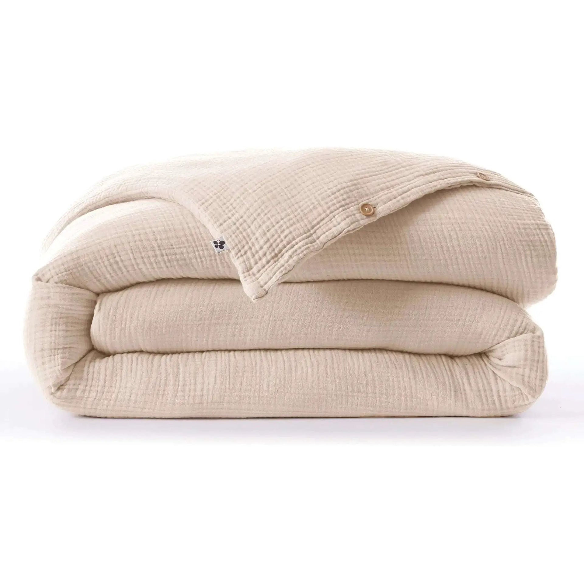 Housse de couette Quadruple Gaze de coton unie INA Pampa by L'effet papillon