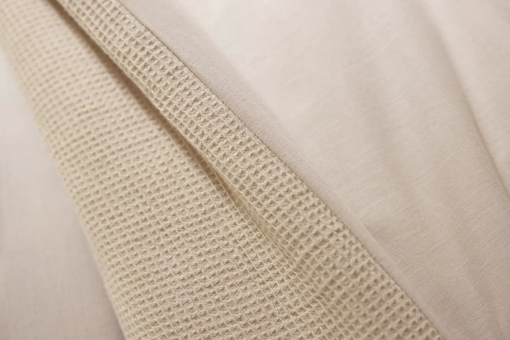 Housse de couette 240 x 220 cm Nid d'abeille uni ALMA Pampa by L'effet papillon