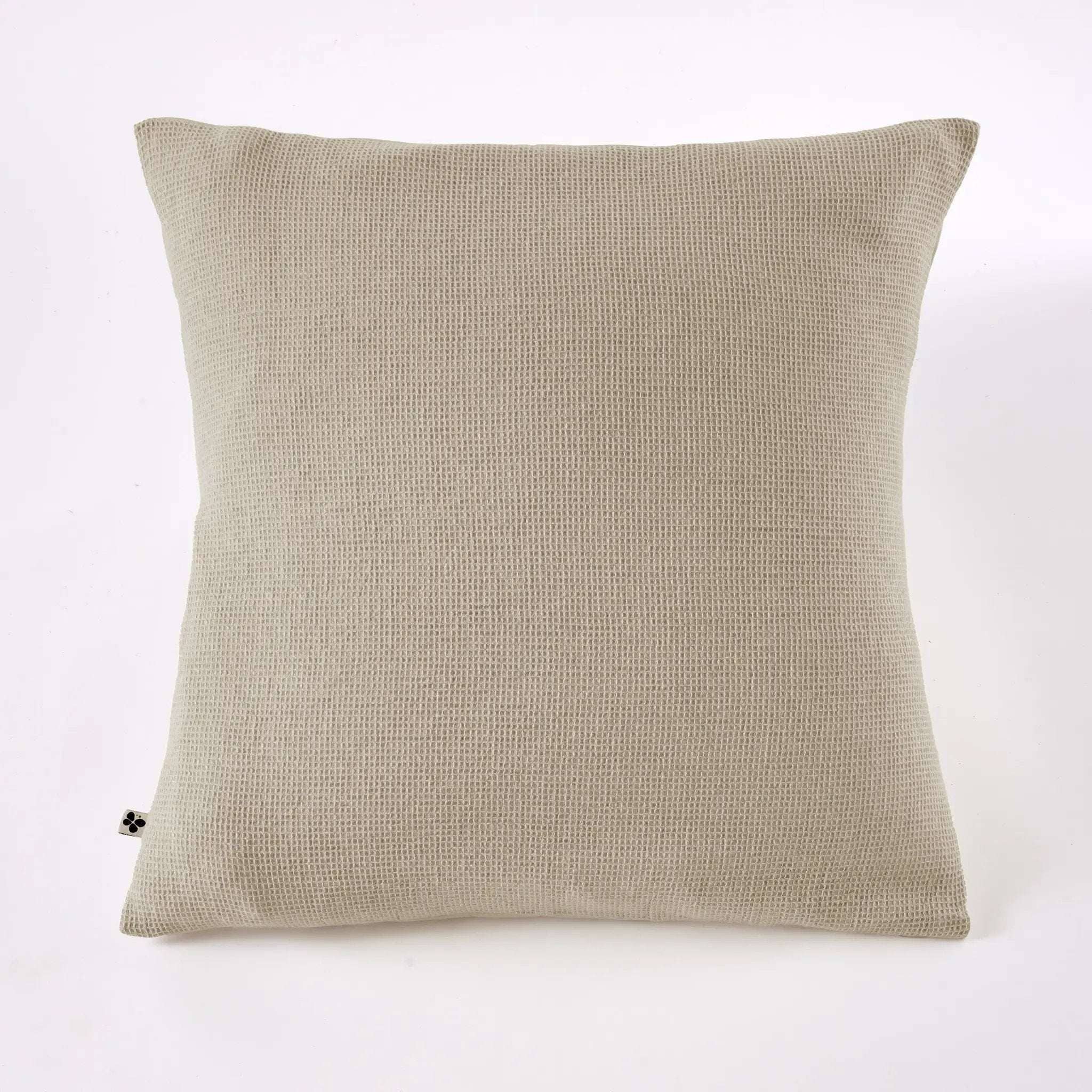 Taie d'oreiller 80 x 80 cm Nid d'abeille uni ALMA Ficelle by L'effet papillon