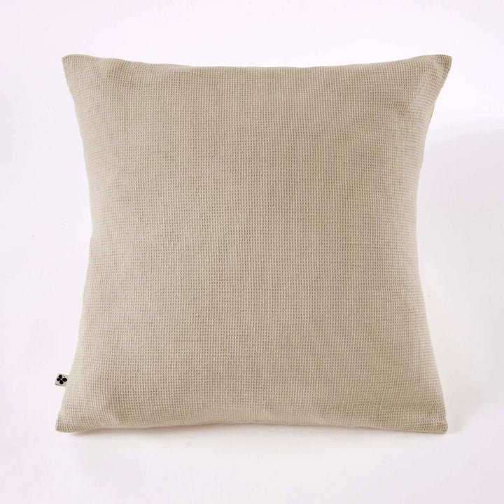 Taie d'oreiller 80 x 80 cm Nid d'abeille uni ALMA Ficelle by L'effet papillon