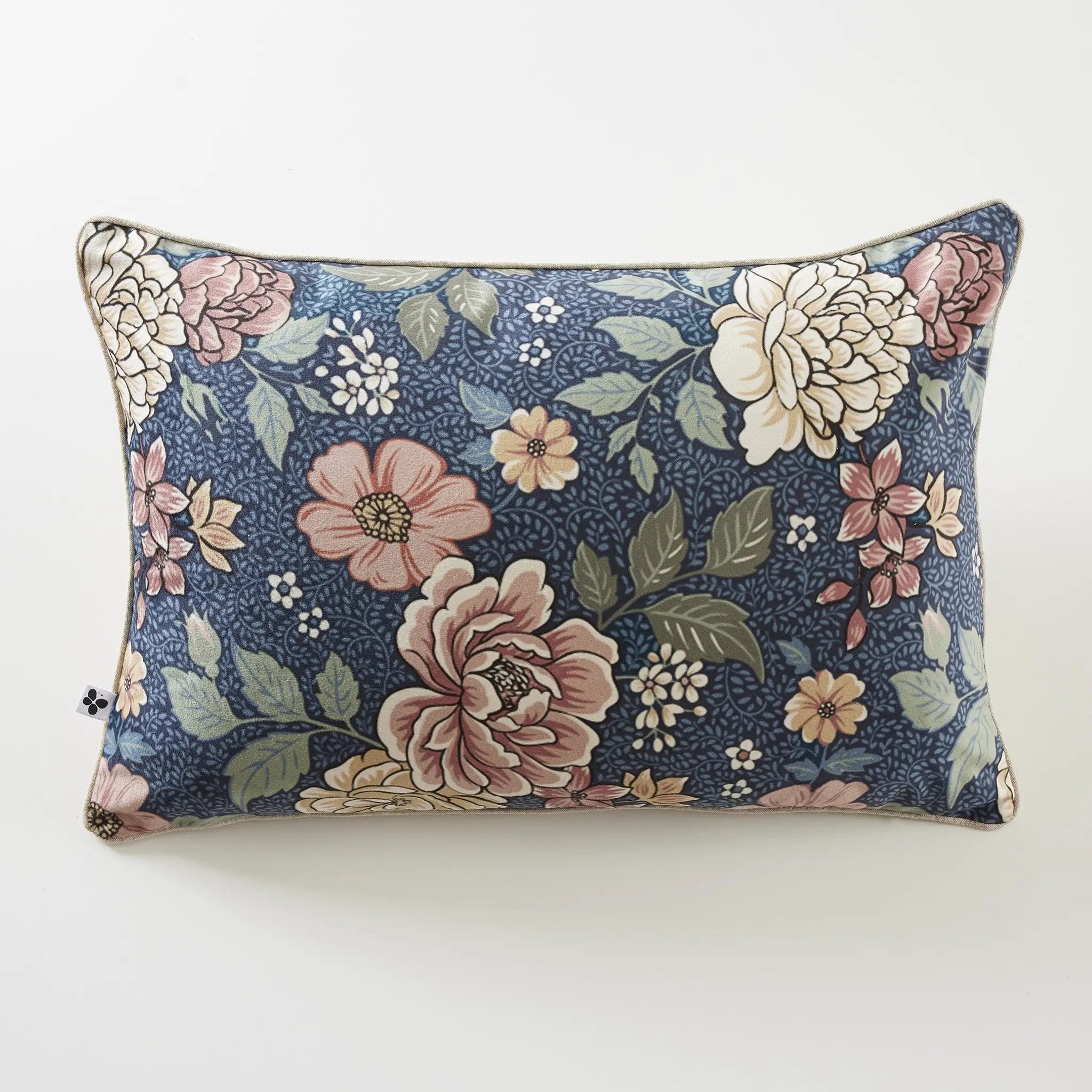 Coussin déhoussable 40 x 60 cm Velours imprimé AUGUSTINE by L'effet papillon