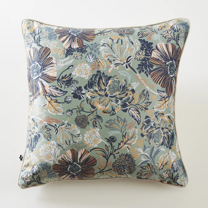 Coussin déhoussable 50 x 50 cm Velours imprimé ISALINE by L'effet papillon