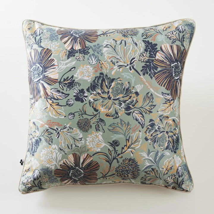 Coussin déhoussable 50 x 50 cm Velours imprimé ISALINE by L'effet papillon