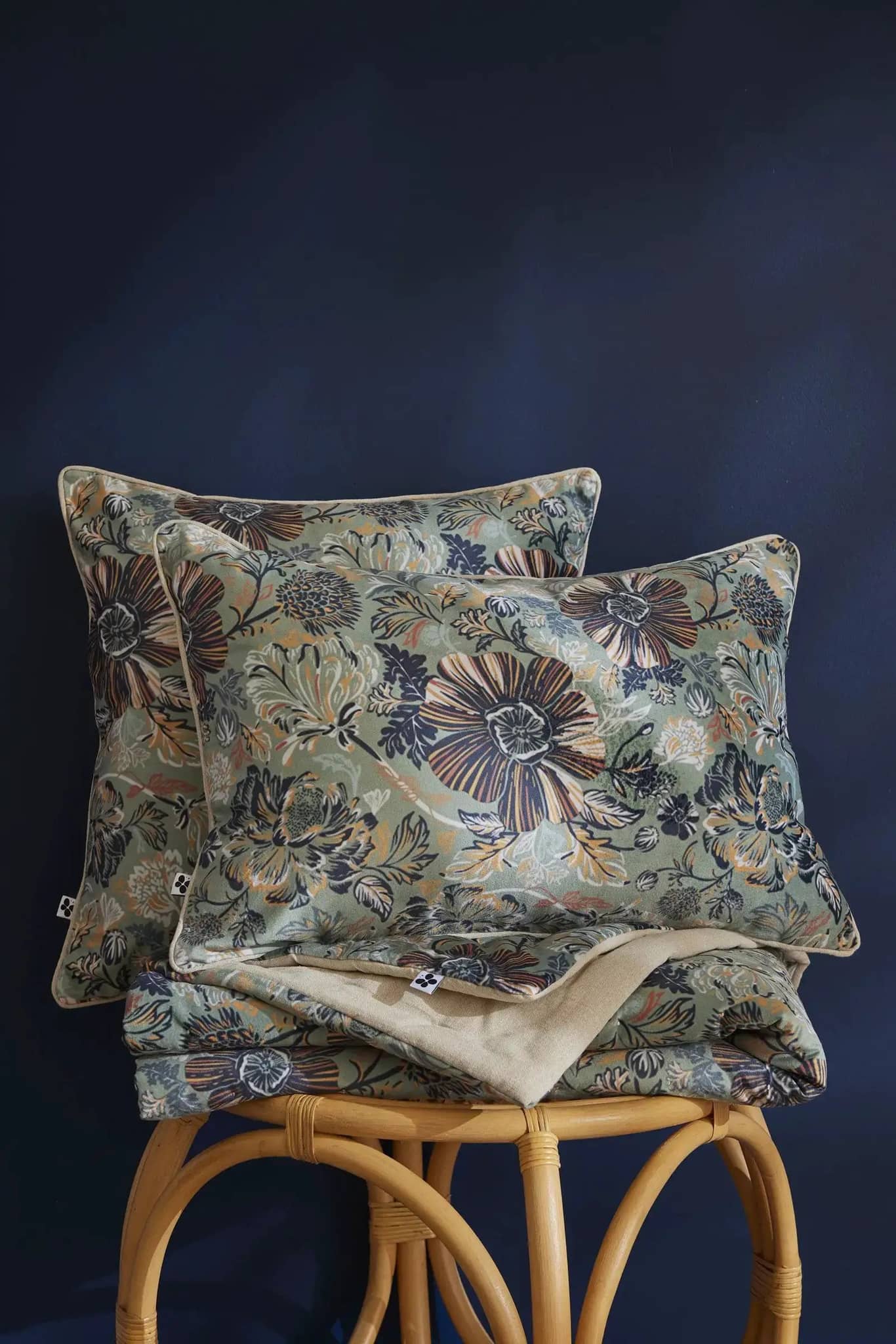 Coussin déhoussable Velours imprimé ISALINE by L'effet papillon