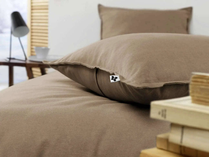 Taie d'oreiller Flanelle unie CANDICE Ficelle by L'effet papillon