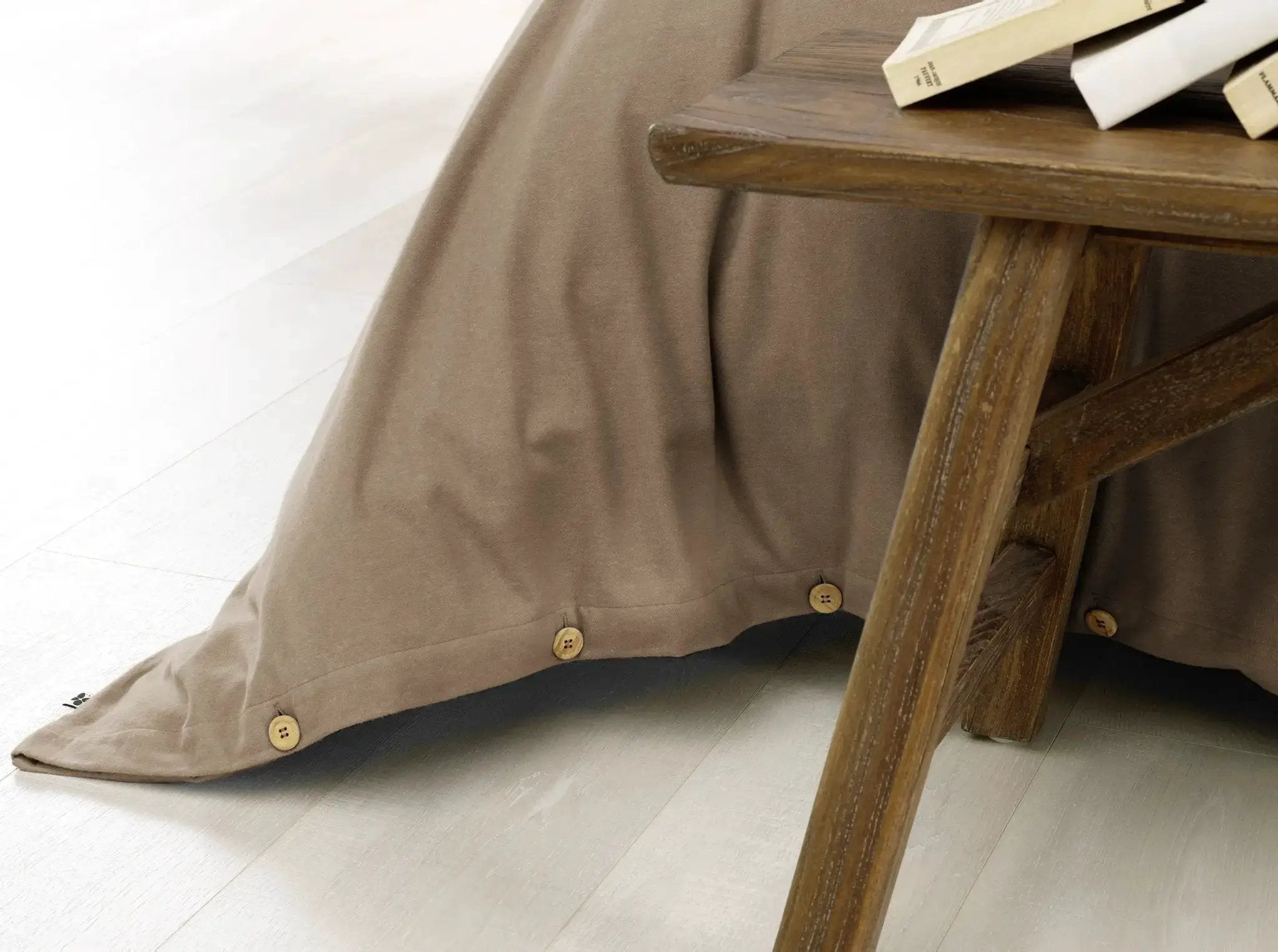 Housse de couette Flanelle unie CANDICE Ficelle by L'effet papillon