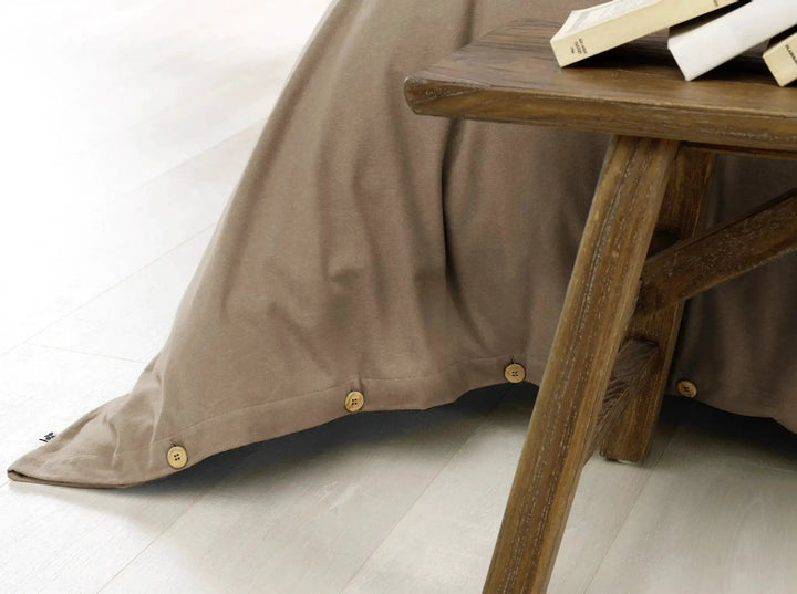 Housse de couette Flanelle unie CANDICE Ficelle by L'effet papillon