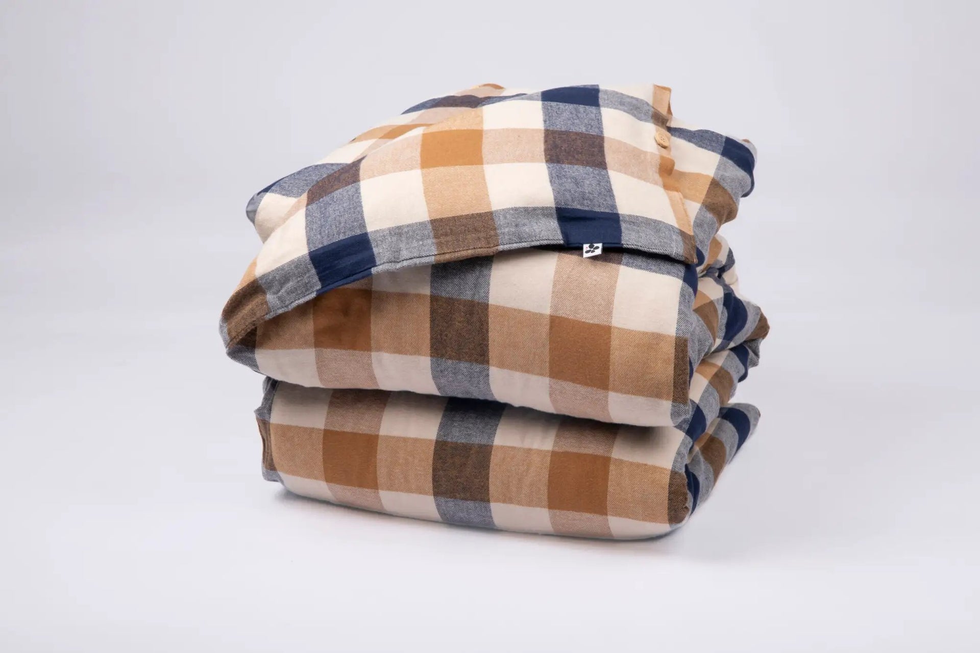Housse de couette 240 x 220 cm Flanelle tissée teinte BASILE by L'effet papillon