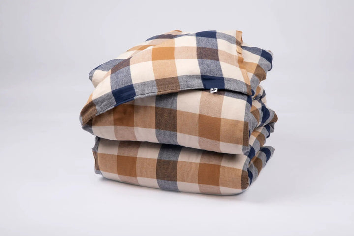 Housse de couette 240 x 220 cm Flanelle tissée teinte BASILE by L'effet papillon