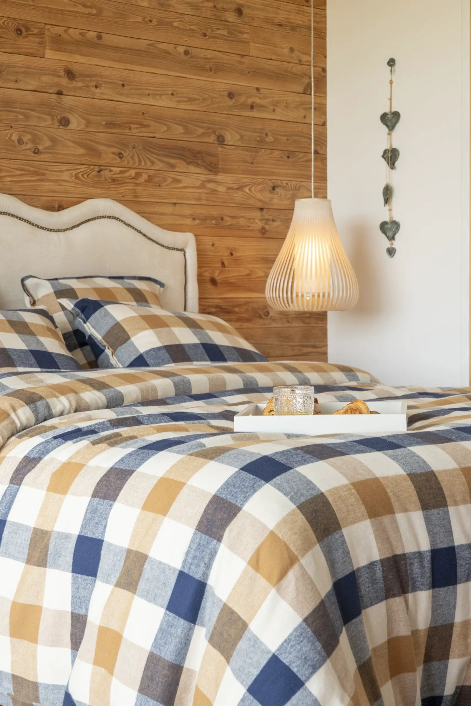 Housse de couette 240 x 220 cm Flanelle tissée teinte BASILE by L'effet papillon
