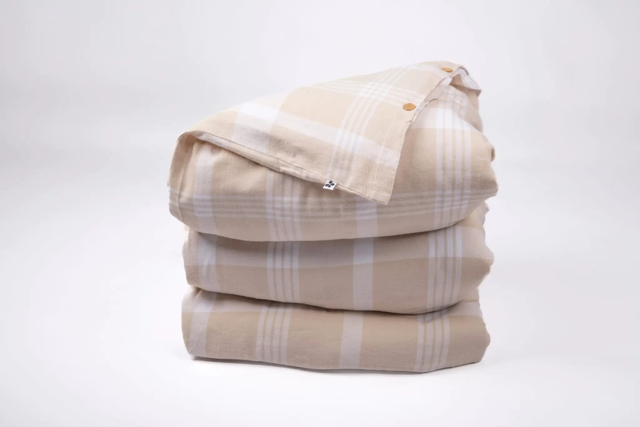 Housse de couette 240 x 220 cm Flanelle tissée teinte HECTOR by L'effet papillon