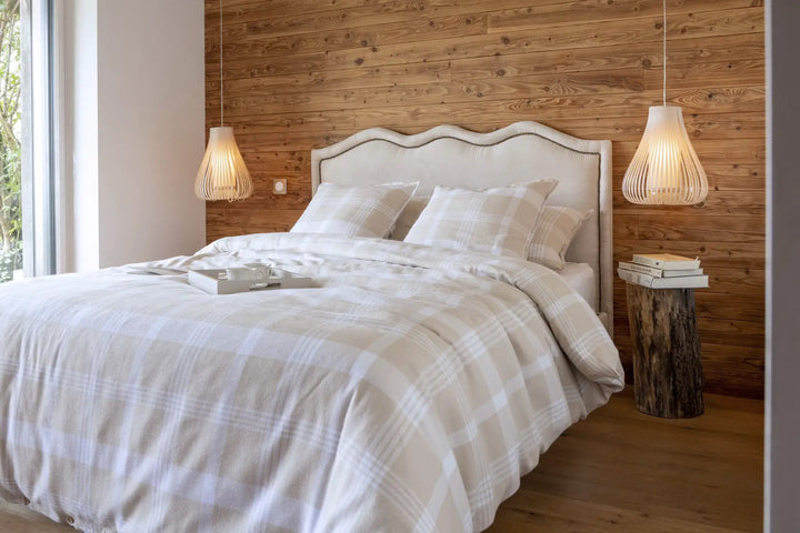 Housse de couette 240 x 220 cm Flanelle tissée teinte HECTOR by L'effet papillon