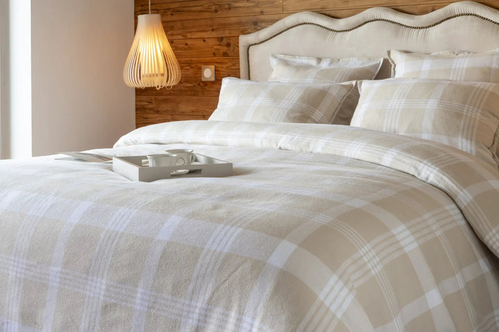 Housse de couette 240 x 220 cm Flanelle tissée teinte HECTOR by L'effet papillon
