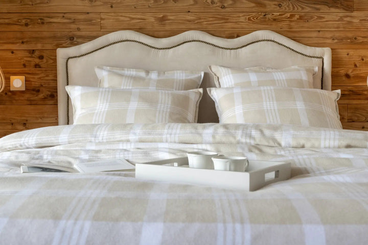 Housse de couette 240 x 220 cm Flanelle tissée teinte HECTOR by L'effet papillon