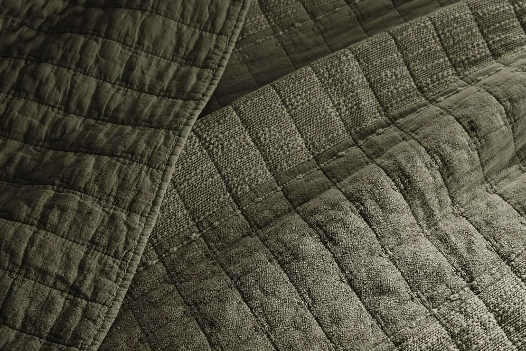 Jeté de lit 240 x 260 cm ZÉLIE Coton jacquard Romarin by L'effet papillon