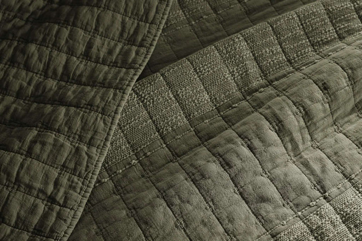 Jeté de lit 240 x 260 cm ZÉLIE Coton jacquard Romarin by L'effet papillon