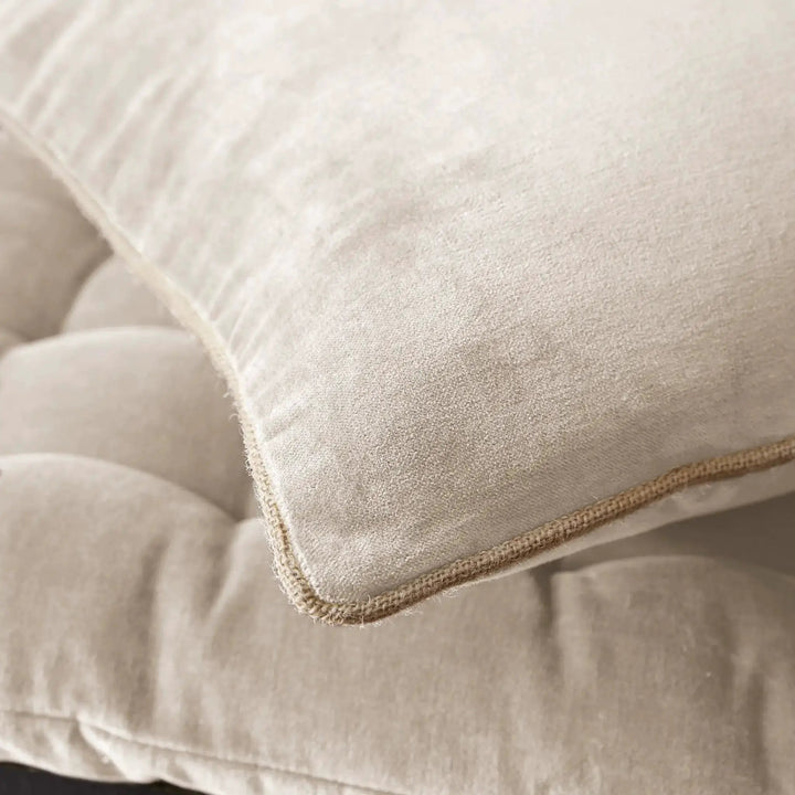 Coussin déhoussable Velours de coton CÉSAR Pampa by L'effet papillon