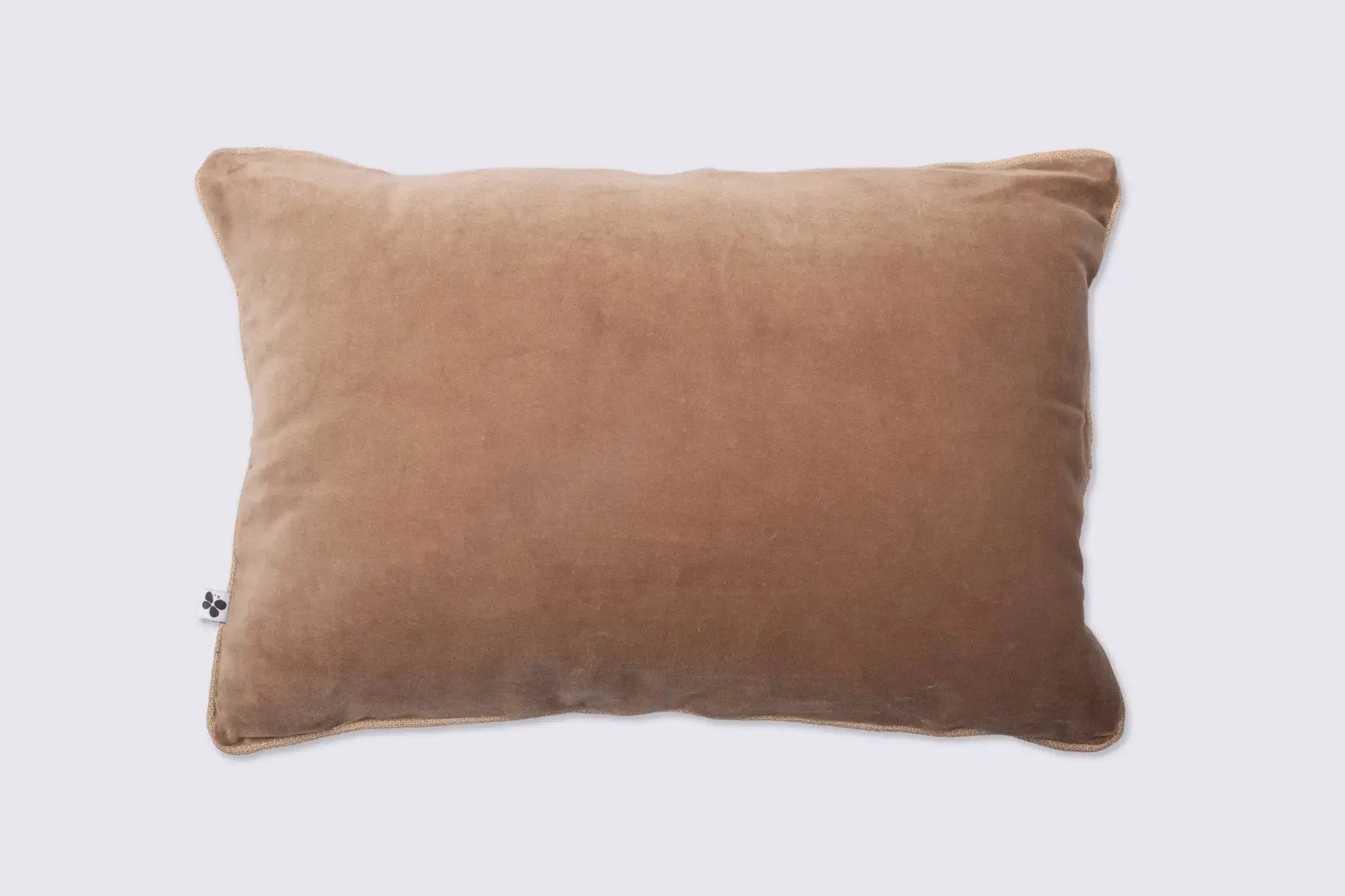 Coussin déhoussable Velours de coton CÉSAR Camel by L'effet papillon